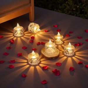 Lotus Glass Tea Light Holders