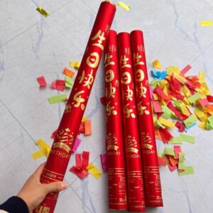 Large Gold Confetti Party Poppers