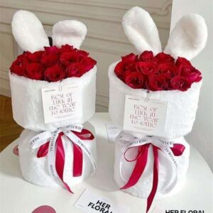 Eternal Rose Rabbit Ears Bouquet