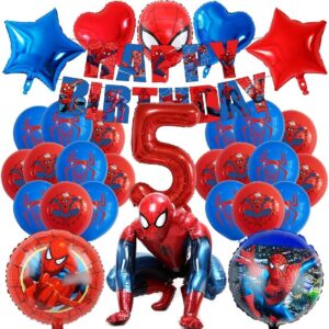 Red and Blue Spiderman Balloon Set