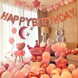 Pink Happy Birthday Banner Set
